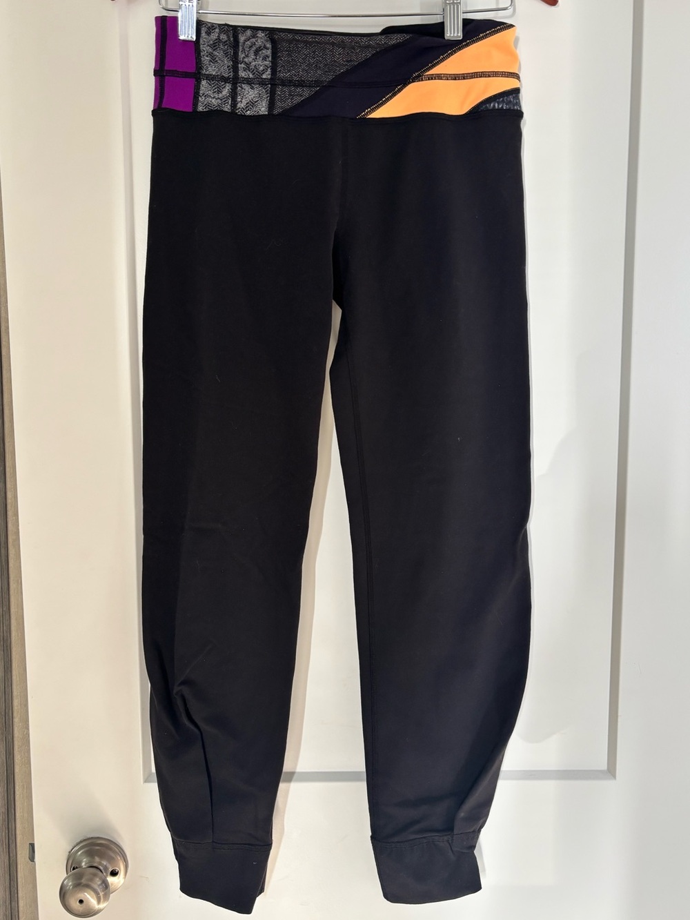 lululemon athletica Black Joggers with Purple and Orange Waistband